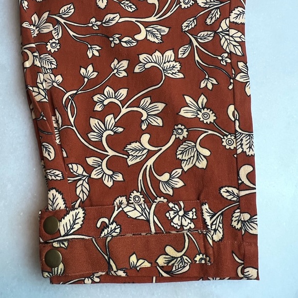 Lovers + Friends Revolve High Rise Drew Pant In Zoe Rust Floral Size XS - NWT - Picture 8 of 13